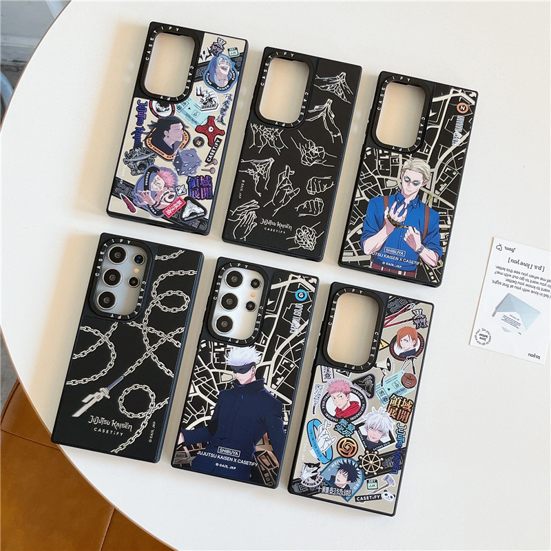 เคสโทรศัพท์ Samsung Galaxy S23 S24 S25 Ultra S24 Plus คุณภาพสูง CASETiFY Jujutsu Kaisen Conjurator เอฟเฟกต์ดูดแม่เหล็ก ปลอกกระจกกันกระแทก ฝาครอบป้องกันโทรศัพท์