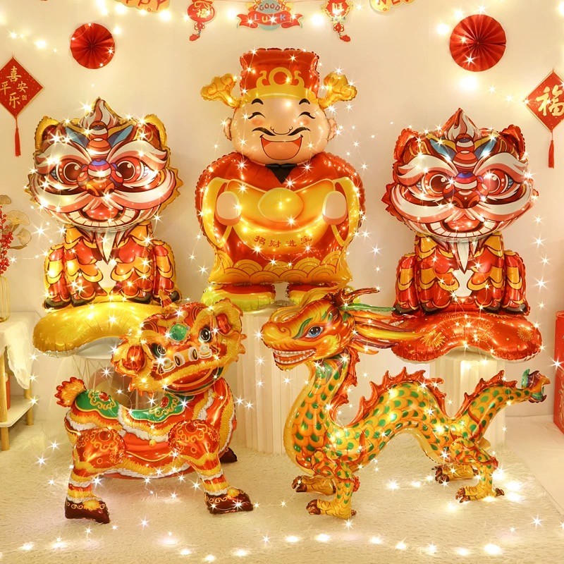 2025ปีมะเส็งของขวัญปีใหม่ยืนฐานอลูมิเนียมฟิล์มลูกโป่งการตกแต่งการ์ตูนถนนแนะนำกิจกรรมเทศกาลฤดูใบไม้ผลิการตกแต่งวันเกิดการจัดปาร์ตี้การจัดปาร์ตี้บอลลูนวันเกิด