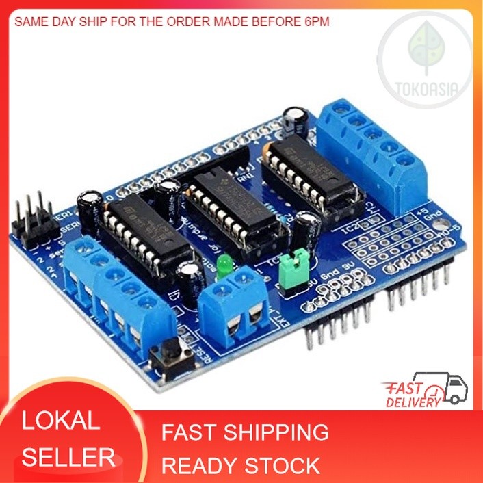 L293D DC Motor Drive Shield Stepper Motor Drive Shield บอร์ดขยาย Arduino Duemilanove Raspberry IOT