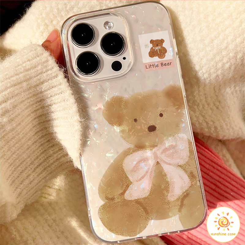 🔥GOOD🔥เคสโทรศัพท์มือถือแบบใสรูปหมีน่ารัก ไอโฟน11 For iPhone12 13 14 15Pro MAX X XS XR XS 7 8Plus SE2020