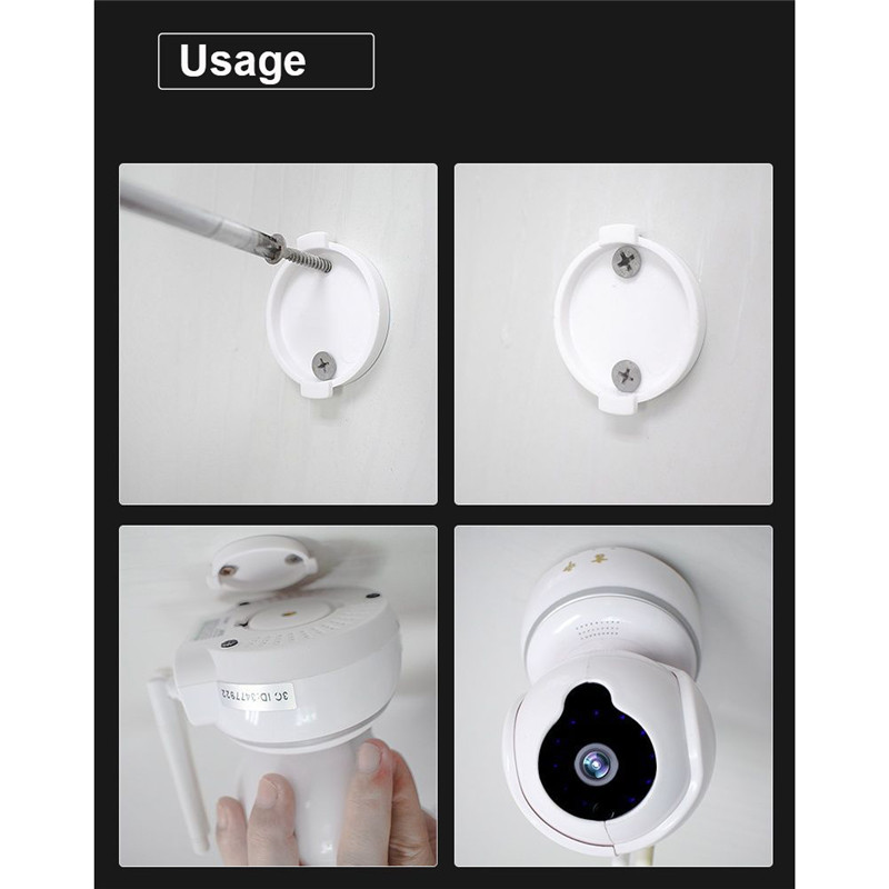 1 ชุดฐานกล้องปะเก็นวงเล็บกล้องสนับสนุนผู้ถือบัตรสําหรับ V380 Series FNK Jooan Anba B6/B9 กล้องอุปกรณ์เสริม