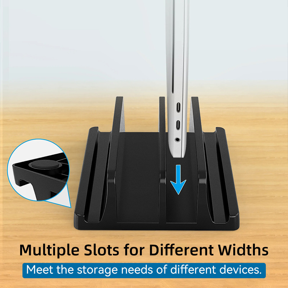 ปรับสก์ท็อปแนวตั้งแล็ปท็อปยืนพลาสติกแบบพกพายืนสําหรับแท็บเล็ต/แล็ปท็อป/โทรศัพท์มือถือประหยัดพื้นที่อุปกรณ์เสริม