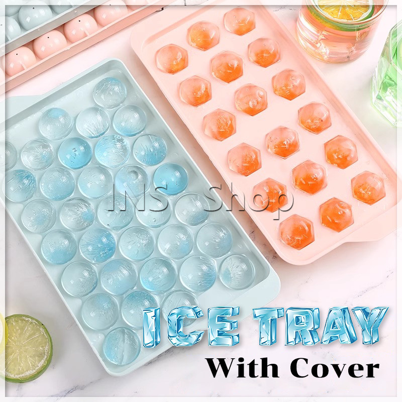 แม่พิมพ์น้ำแข็งลูกปัดน้ำแข็งฮอกกี้น้ำแข็งกล่องน้ำแข็ง ice tray with cover