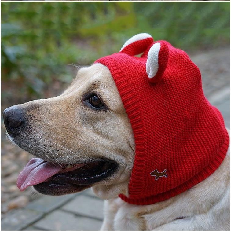 FYG สัตว์เลี้ยง Headscarf หมวกแมวสุนัข Noise-proof ที่ครอบหูอาบน้ํา Grooming Soft Earmuff Head Wrap Decompress เครื่องมือ