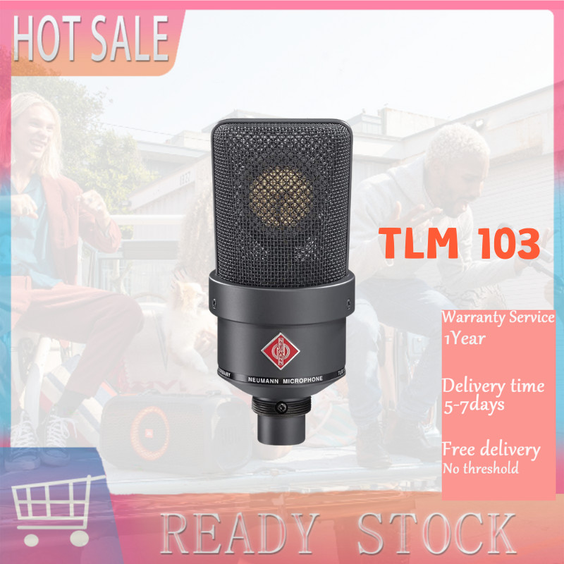 Neumann TLM 103-mt cardioid ไมโครโฟนไดอะแฟรมสีดําขนาดใหญ่