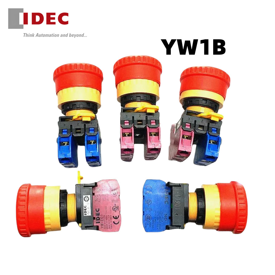 ปุ่มหยุดฉุกเฉินหัวเห็ด IDEC YW1B-V4E11R V4E02R V4E01R 20R E03R