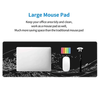 แผ่นรองเมาส์ สีดำล้วน ขนาดใหญ่ วางเต็มโต๊ะ จัมโบ้ มีให้เลือก หนา 3 MM Gaming pad