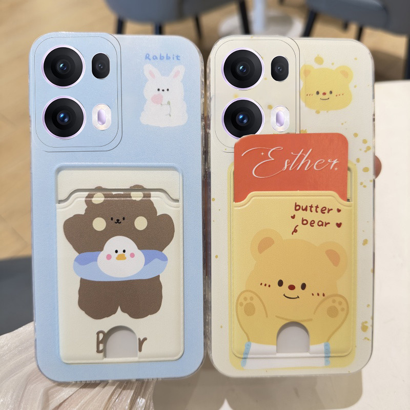 น่ารักการ์ตูนสําหรับ OPPO RENO13Pro Reno13 Reno13F 5G Global Version 2025 ใหม่บัตรเครดิตกระเป๋าการ์ตูน Creative รูปแบบ Trasapit TPU เคสโทรศัพท์ Reno 13 Series