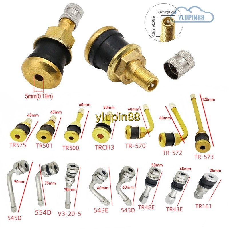 10pcs ยางวาล์ว Tyre อะแดปเตอร์สําหรับผู้โดยสาร/Bus/รถบรรทุก TR500 TR501 TR575 TRCH3 TR-570 TR-572 TR