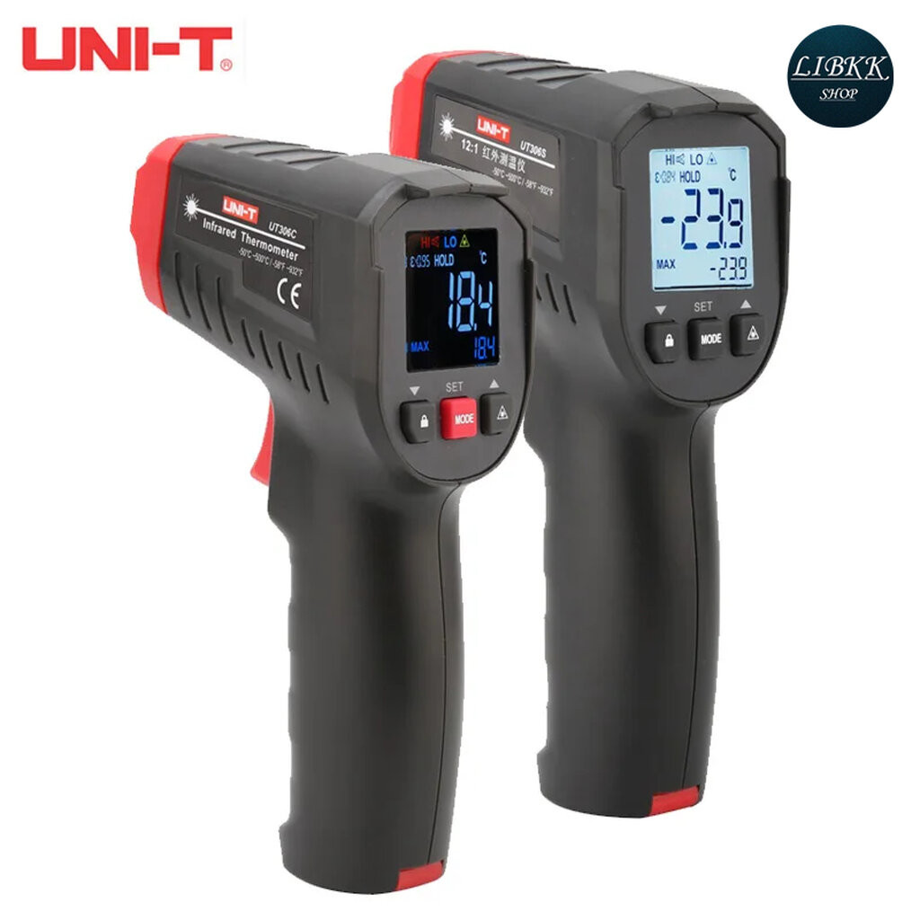UNI-T UT306C / UT306S เครื่องวัดอุณหภูมิแบบ -50 ℃-500 แบบไม่สัมผัสเครื่องวัดอุณหภูมิเลเซอร์อินฟราเรด