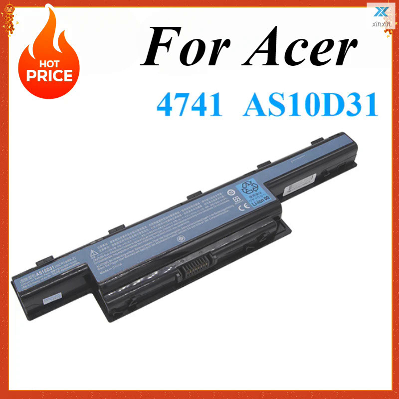 แบตเตอรี่แล็ปท็อป6เซลล์10.8V 4400MAh สำหรับ Acer AS10D31 AS10D51 AS10D71 AS10D81สำหรับ Aspire 4741 5