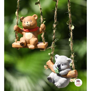 โมเดลสัตว์แขวนเชือก โมเดลเรซิน แต่งสวน ตุ๊กตาแต่งสวนจิ๋ว ตุ๊กตาจัดสวนถาด