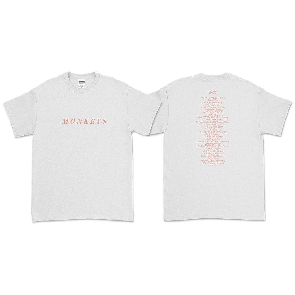 💯🤗 ใหม่ แฟชั่นใหม่ [S-3XL]Arctic MONKEYS - MONKEYS เสื้อยืดทัวร์ EU (หน้าหลัง) S-5XL
