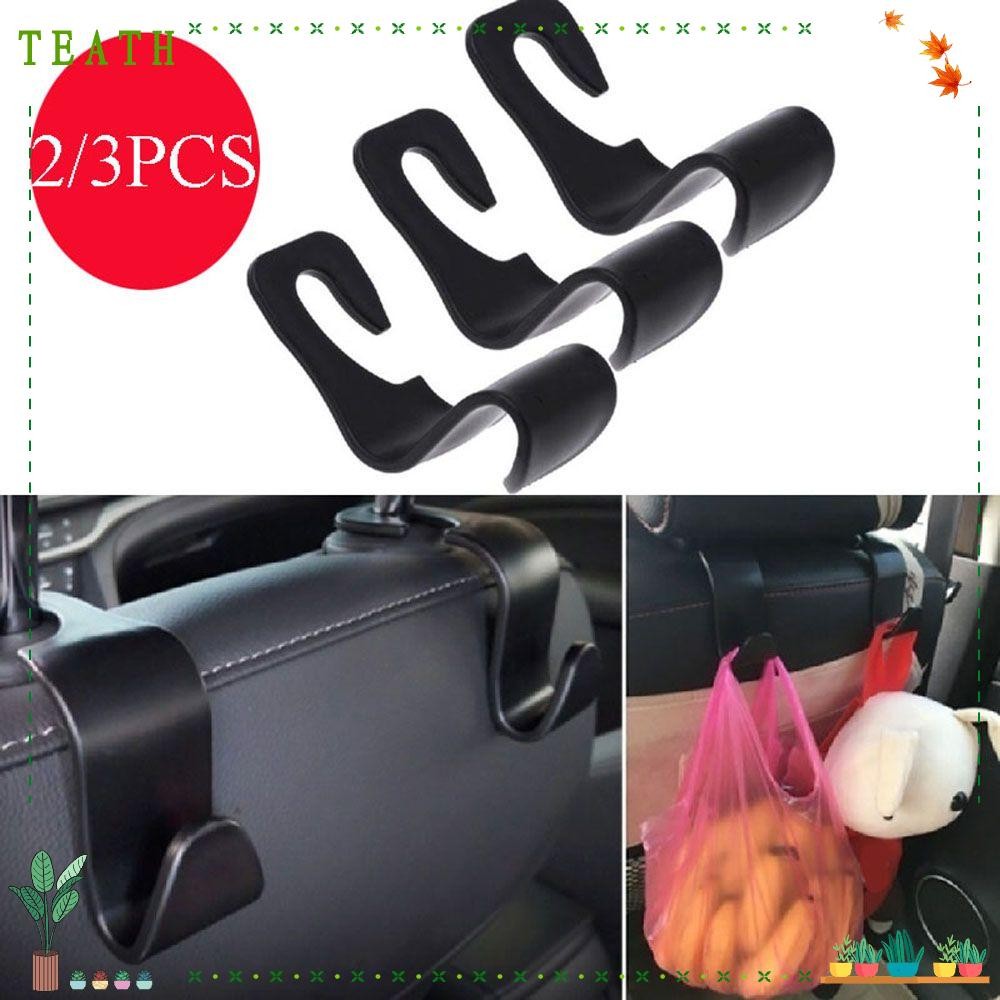 Teath 2/3 ชิ้นชั้นเก็บ Strong Mount Headrest คลิปอุปกรณ์เสริมในรถยนต์