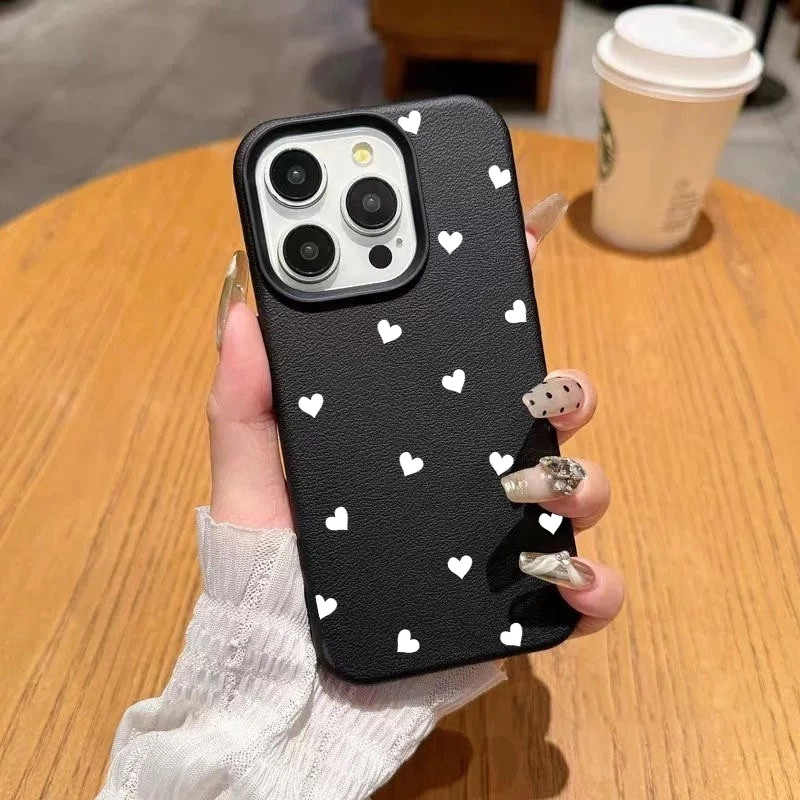 ฝาครอบโทรศัพท์นุ่มได For iPhone11 13 15 เคส ไอโฟน12 14 ProMax 7 8Plus X XR XS รักกราฟิก