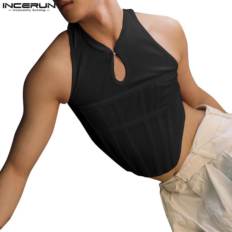 Incerun Mens Destruction of Chinese Style Waist Vest tank