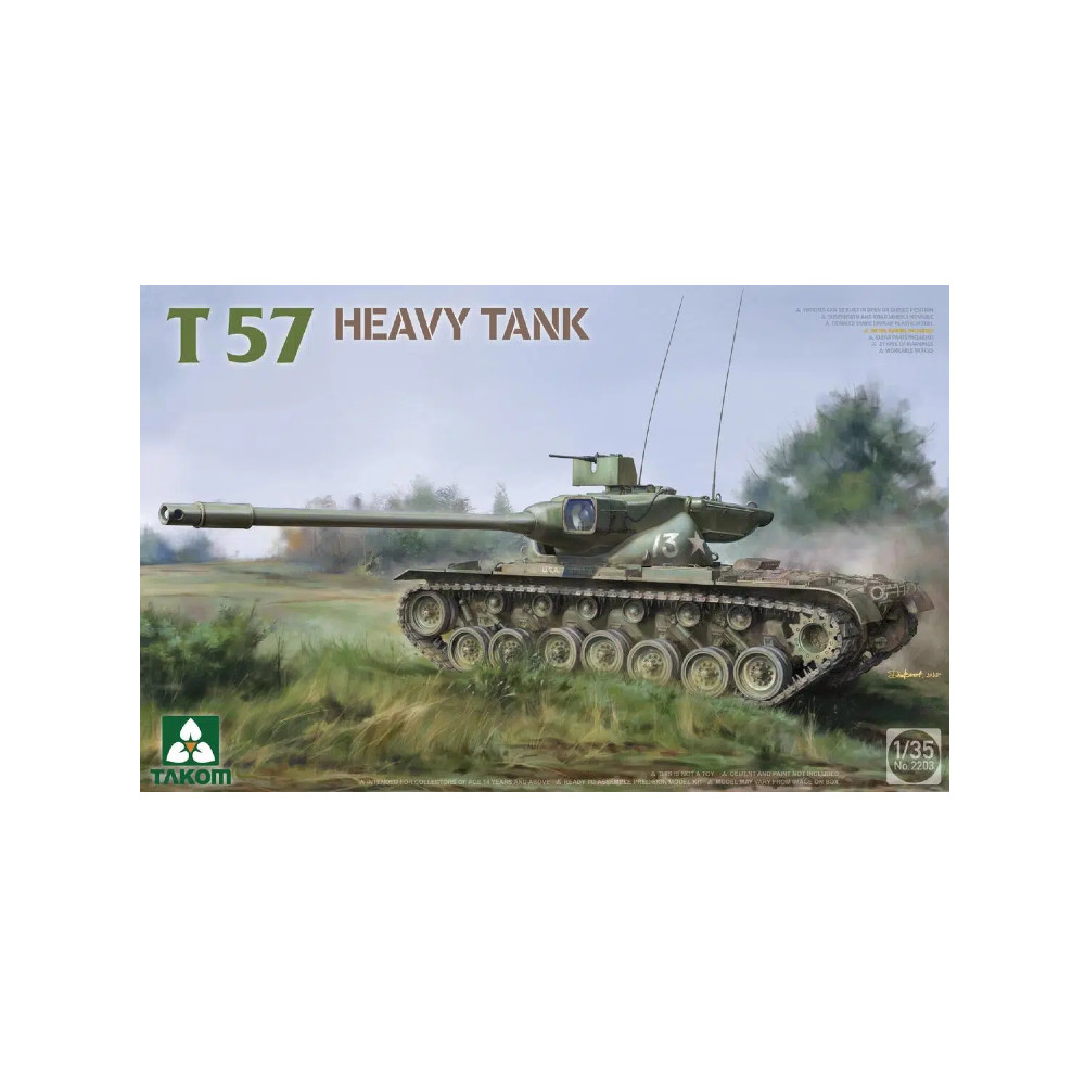 TAKOM 2203 1/35 US T57 Heavy Tank Assembly Model Kit
