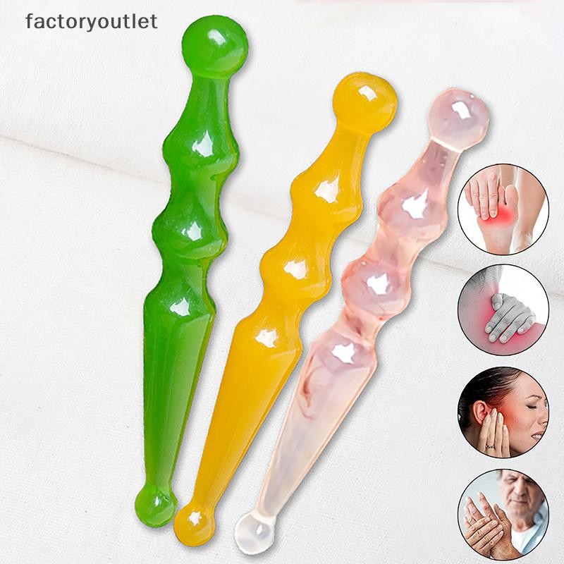 FLTH เรซิ่น Double-Headed Point ปากกา Facial Acupressure Stick Eye และ Face เครื่องมือนวดสําหรับ Skin Care และความงามคู่มือ Vary