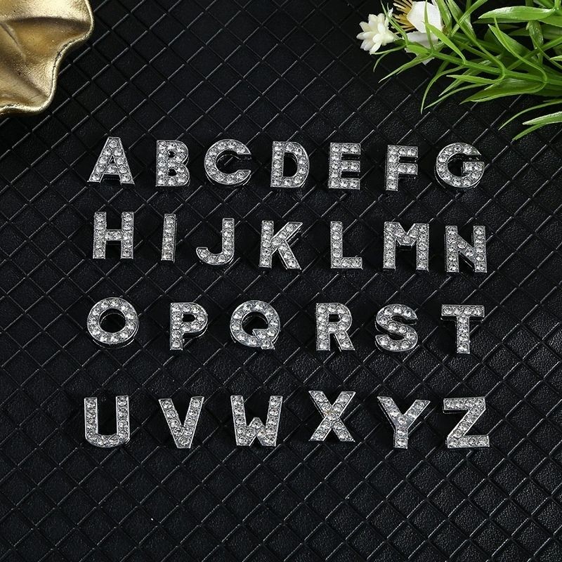 สร้อยข้อมือหนังสไตล์ดิจิตอล อักษรสีเงินเงาพร้อมคริสตัล Rhinestone เป็นของขวัญที่perfect - รูปที่ 5