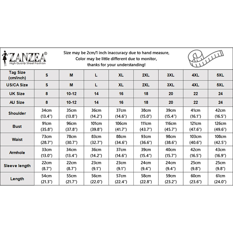 ZANZEA เสื้อเบลาส์แขนสั้นคอ O ลําลองสําหรับผู้หญิง — صورة 2