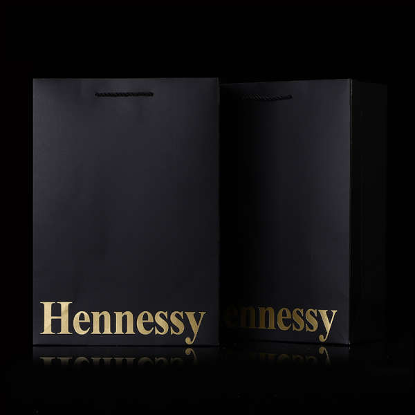 ถุงของขวัญ ถุงกระดาษ tote bag ถุงกระดาษสีน้ำตาล ใหม่ Hennessy ถุงของขวัญ High-End XO ต่างประเทศไวน์ถ