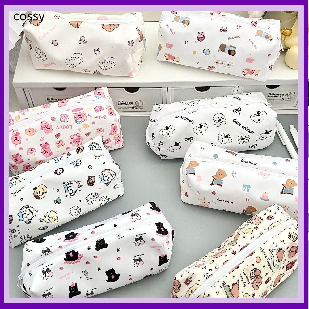 ดินสอ COSSY ความจุขนาดใหญ่กลับไปสู่โรงเรียนของขวัญปากกากระเป๋าแบบพกพา Loopy/เครยอนชินจัง/Cikawa ผ้าใ