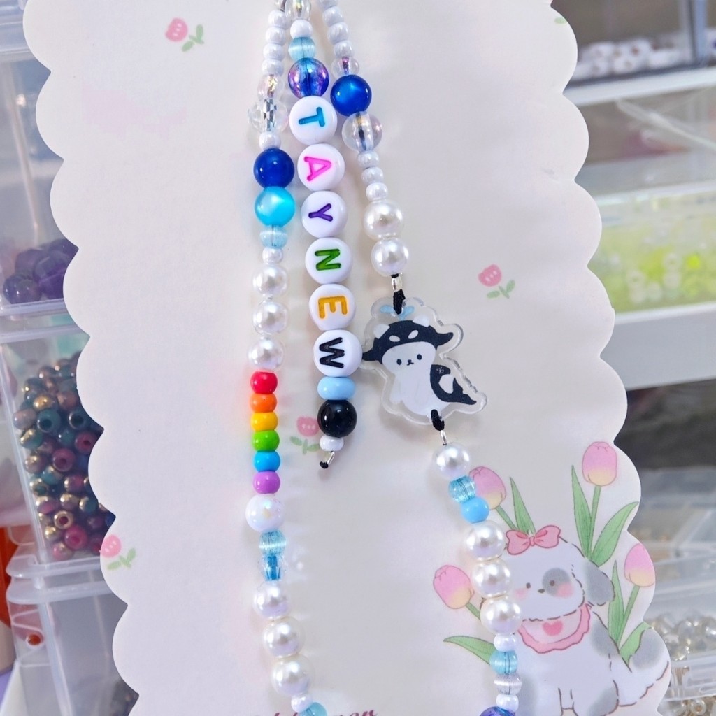 Dainty Girl taynew gmm อะคริลิโทรศัพท์มือถือโซ่เชือกเส้นเล็กสนับสนุนสินค้า