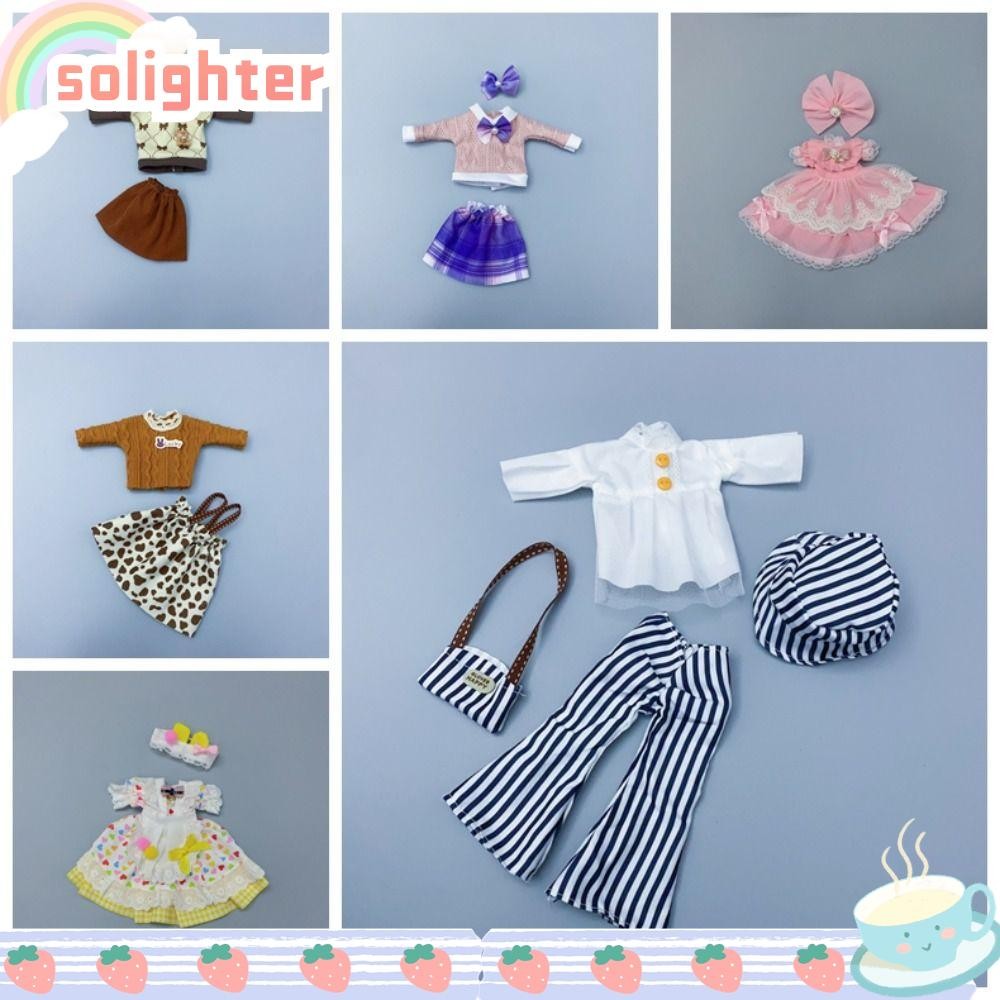 SOLIGHTER เสื้อผ้าตุ๊กตา BJD, DIY Lorita Lorita ชุด,แฟชั่นน่ารักสวยกับ Headwear สาวของขวัญวันเกิดหญิ