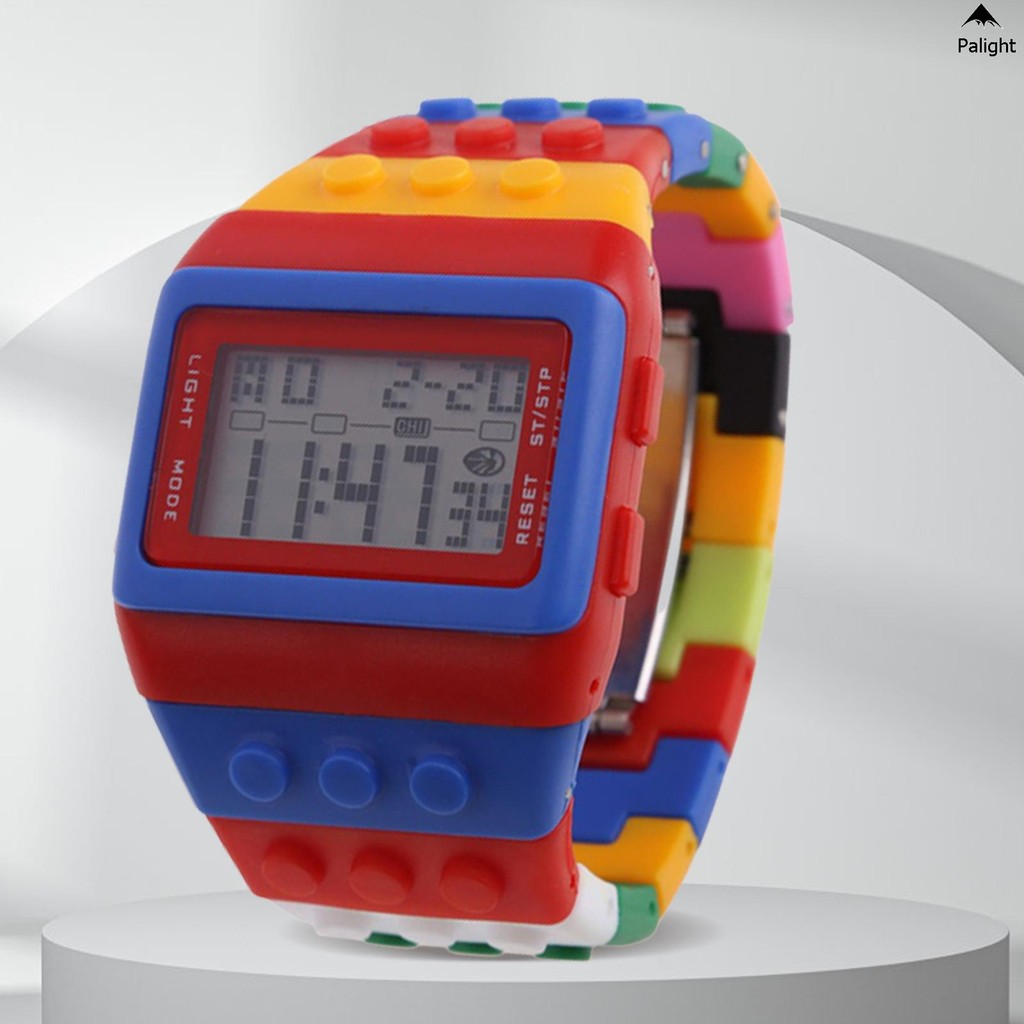 นาฬิกาสปอร์ตไฟดิจิตอล นํา นาฬิกาสีสันสดใสส่องสว่างสําหรับกิจกรรมกลางแจ้ง ของใช้ประจําวัน