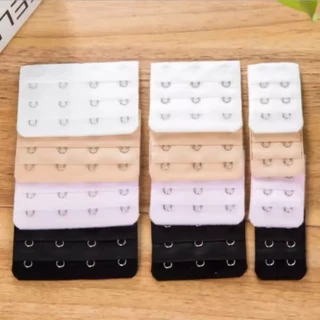 [3-5 วันมาถึง] 3/6/12 ชิ้น Bra Extension Buckle 3 แถว 2/3/4 ตะขอ | สายรัดชุดชั้นในแบบปรับได้ เครื่องขยาย สําหรับผู้หญิง, จับมือทนทานด้วยไฟฟ้า, (สีดํา/ขาว/ผิว/ชมพู) 5.2-7.6ซม