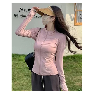 GAVELLA เสื้อกีฬา เสื้อคลุมกันแดด เสื้อเย็น ซิปปิดหน้า กันยูวี UPF50+ เนื้อผ้าบางใส่สบาย