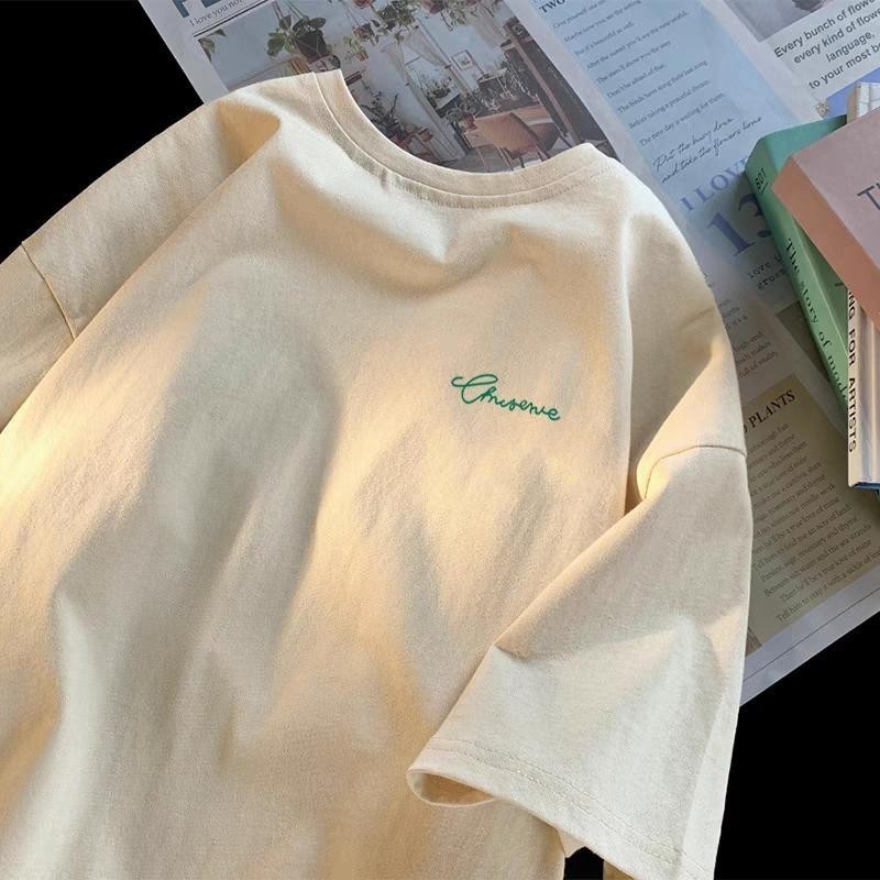 Basi💥 ผู้หญิง เสื้อยืด oversize สตรีท เกรดพรีเมียม โคตรนุ่ม เสื้อคอตตอน100% ไม่หดตัวลาย ลาย "Cwe"