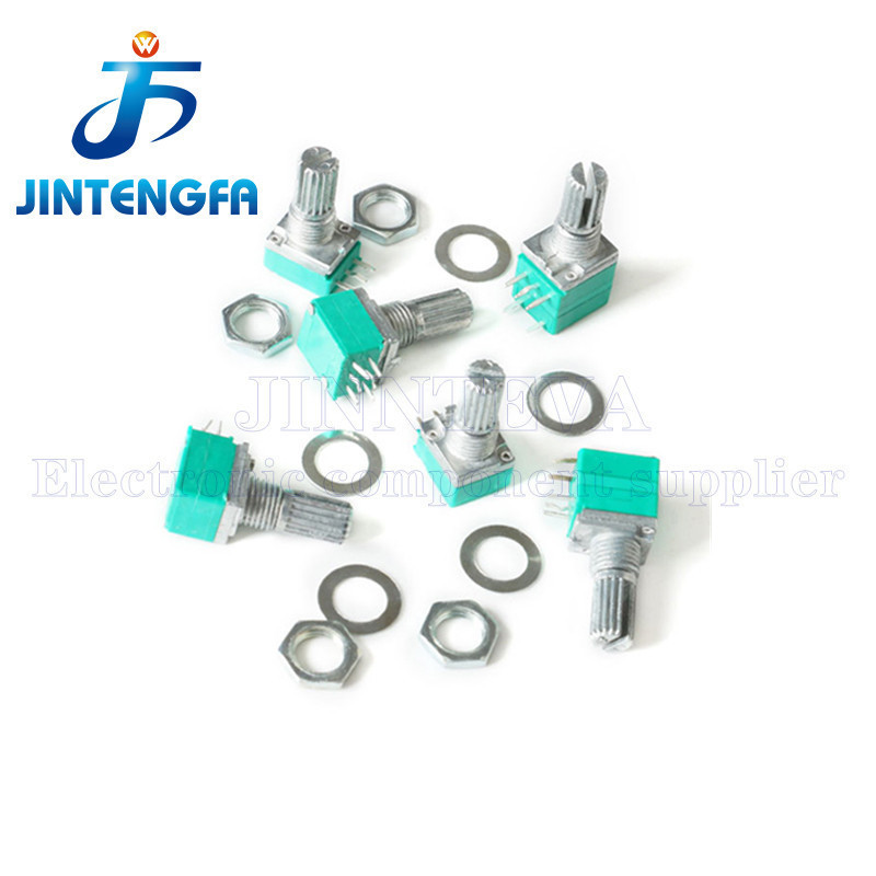 5PCS RK097N/G B1K B5K B10K B20K B50K B100K B250K B500K RV097NS เครื่องขยายเสียงตัวต้านทาน 15 มม.เพลา