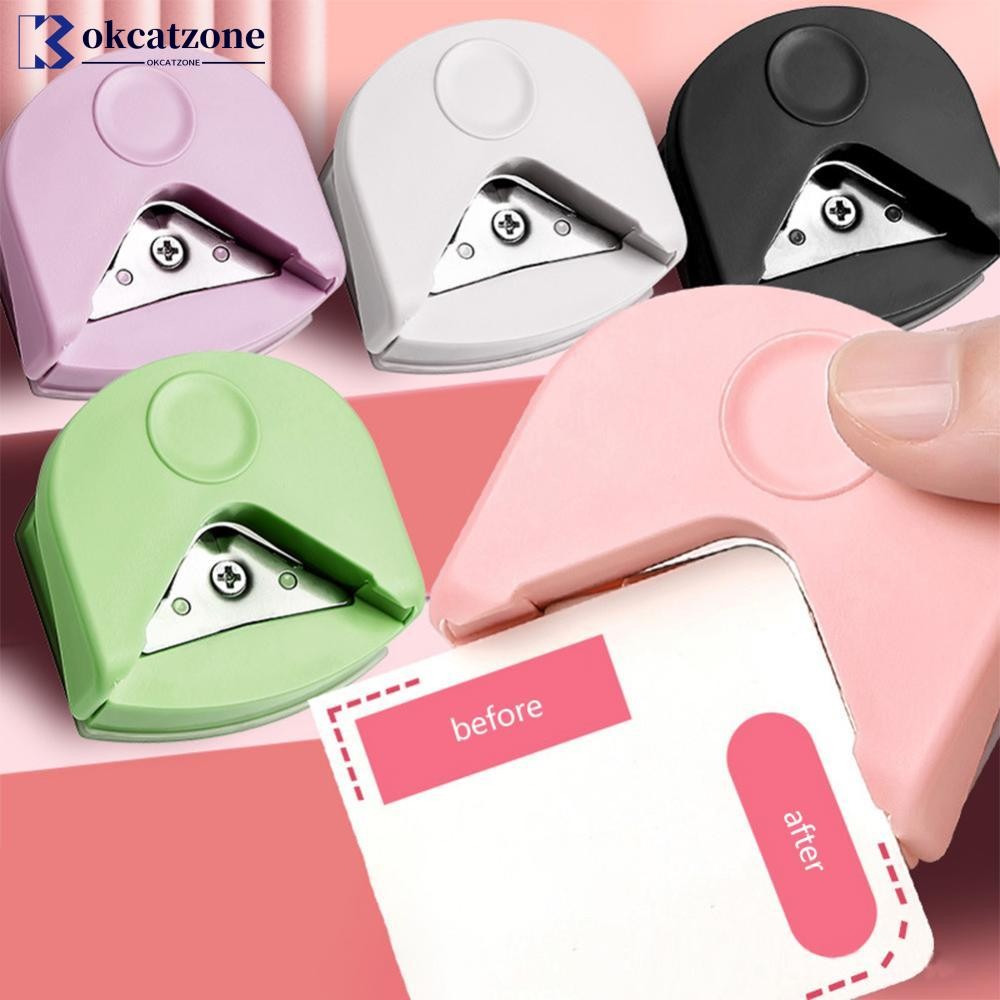 OKCATZONE 1 PC R4 มุมรอบเครื่องตัดกระดาษกระดาษมุมขอบตัดวงกลมรูปร่าง Trimmer กระดาษภาพการ์ดวงกลมเครื่องตัดมุม F8U8