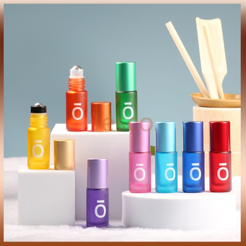 Tesco ขวดลูกกลิ้งแก้วเปล่า ขวดลูกกลิ้งพกพา ขวดลูกกลิ้ง ขวดลูกกลิ้งน้ำมันหอมระเหย 5ml