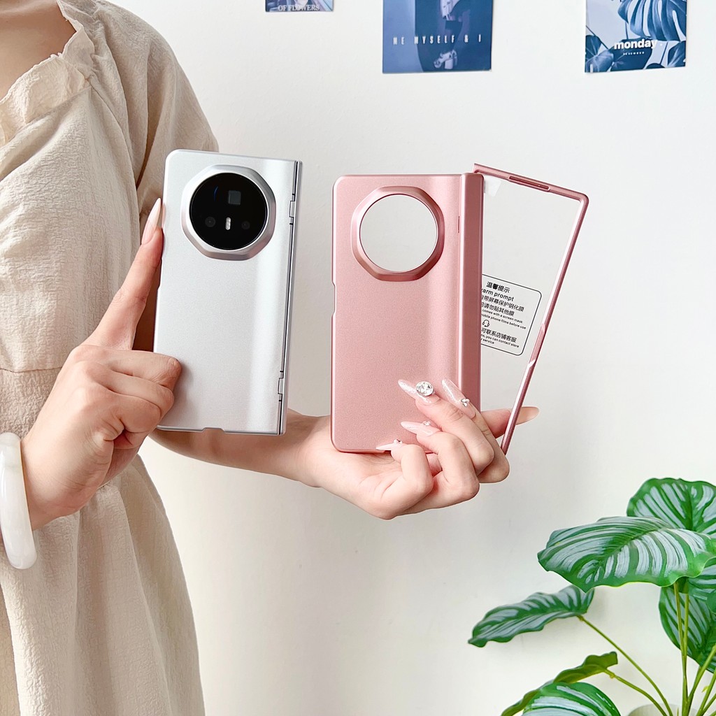 เคสแข็งบางพิเศษสําหรับ Honor Magic V3 5G Slim ฝาครอบบานพับสปริงอัตโนมัติพร้อมกระจกนิรภัย