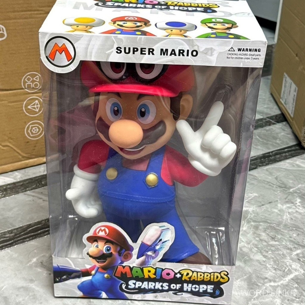 ของเล่นขนาดใหญ่ 40 ซม. ฟิกเกอร์อนิเมะ Super Mario Bros. ตุ๊กตาอนิเมะมาริโอขนาดใหญ่ โมเดลของเล่นมาริโอ