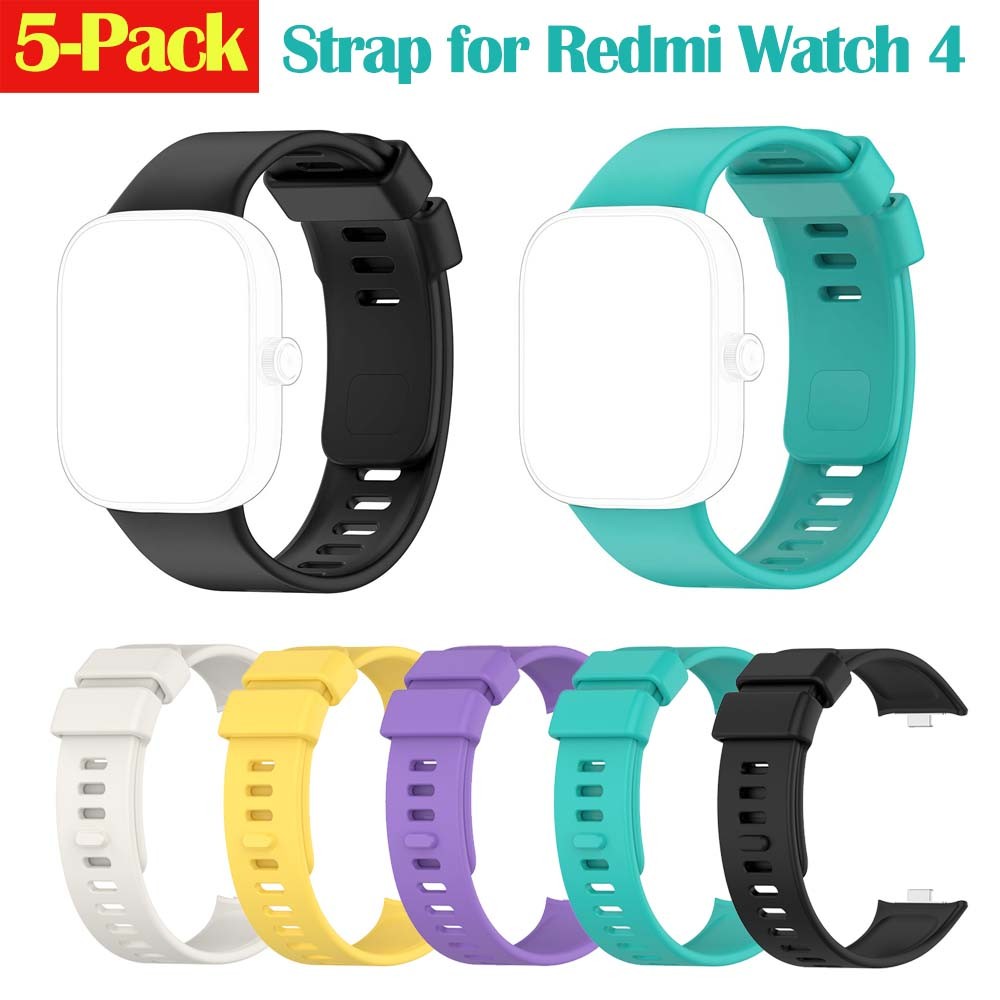 5 ชิ้นสําหรับ Xiaomi Redmi Watch 5, นาฬิกา 4 สาย, ชุดสี, 5 สี (สําหรับ mi smart watch5 watch4)