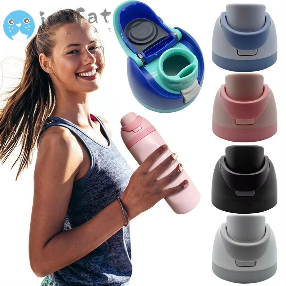 JANFAT 1 ชิ้น Thermos ถ้วย, ขวดน้ําปุ่มเดียวฝาครอบขวด, สําหรับ OWala 16oz 24oz 32oz 40oz ฟิตเนสกีฬาฟางถ้วยเปลี่ยนถ้วยหมวก