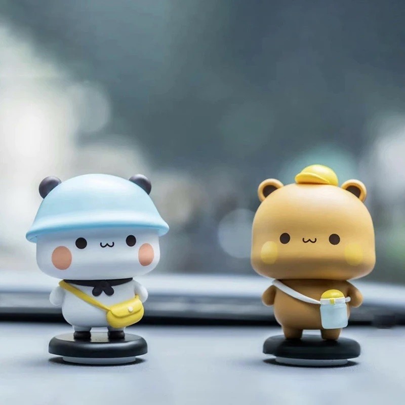 น่ารัก Bubu และ Dudu Panda Bear ตัวเลข Kawaii การ์ตูน Panda Yier และ Bubu รุ่นอินเทรนด์เล่นเดสก์ท็อปตกแต่งเครื่องประดับรถของเล่นเด็ก