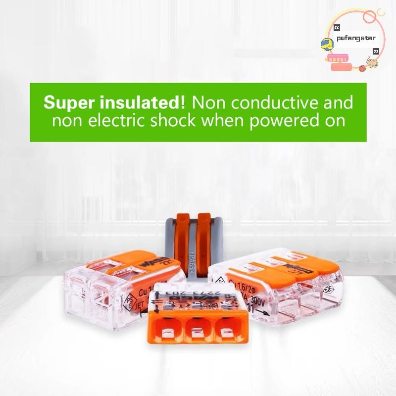 Pufangstar Original Wago สายไฟ 221-412 221-413 221-415 221-2411 221-612 221-613 221-615 221-482 221-