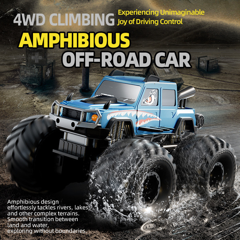 JJRC Q215 RC รถ 2.4G สะเทินน้ําสะเทินบก 4 ล้อรีโมทคอนโทรลรถบรรทุกปีนเขา Off Road กันน้ํารถหุ้มเกราะข