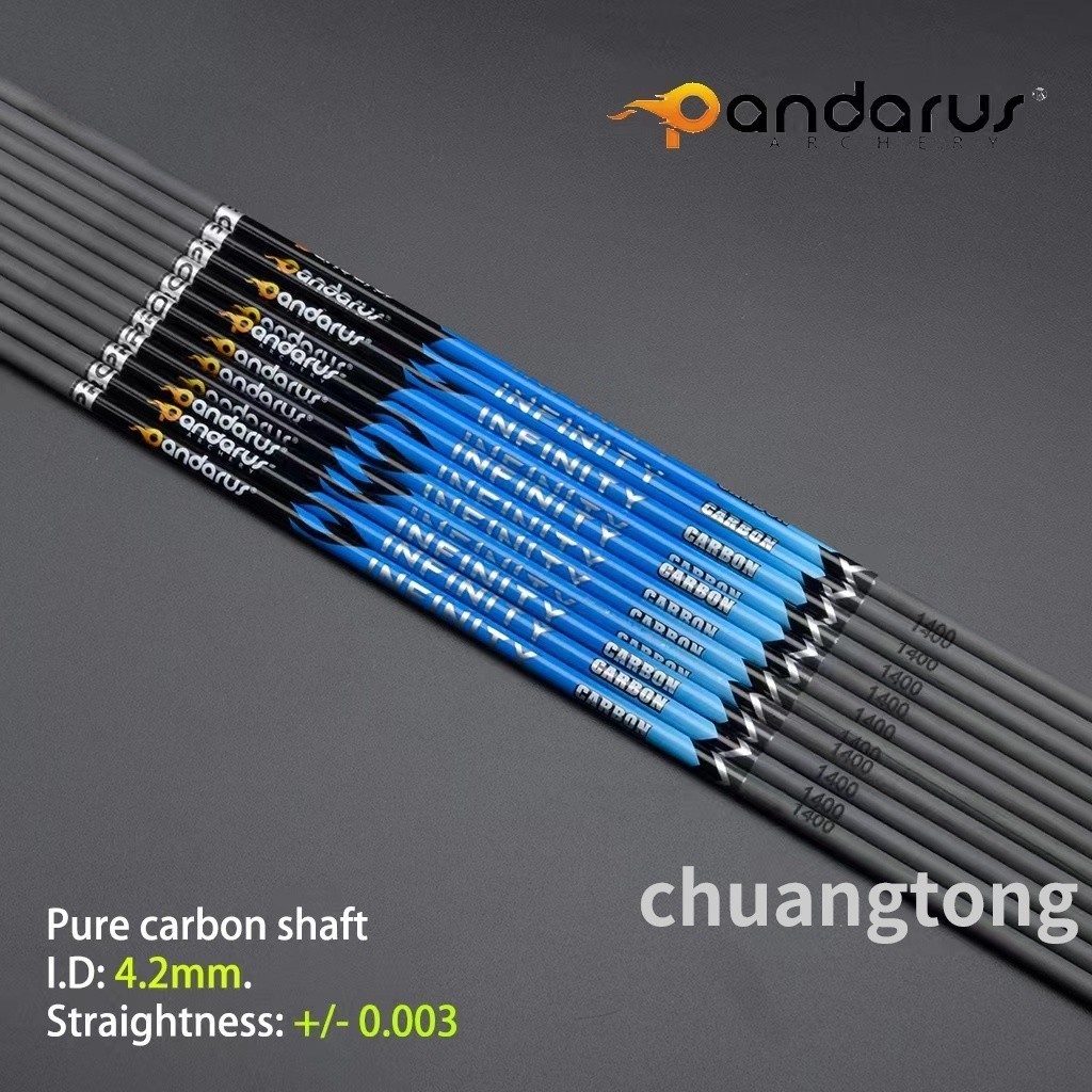 12pcs ID4.2mm 30IN Pure Carbon Shaft Spine 300-1500 Straightness -/+0.003 สําหรับ DIY ปลา