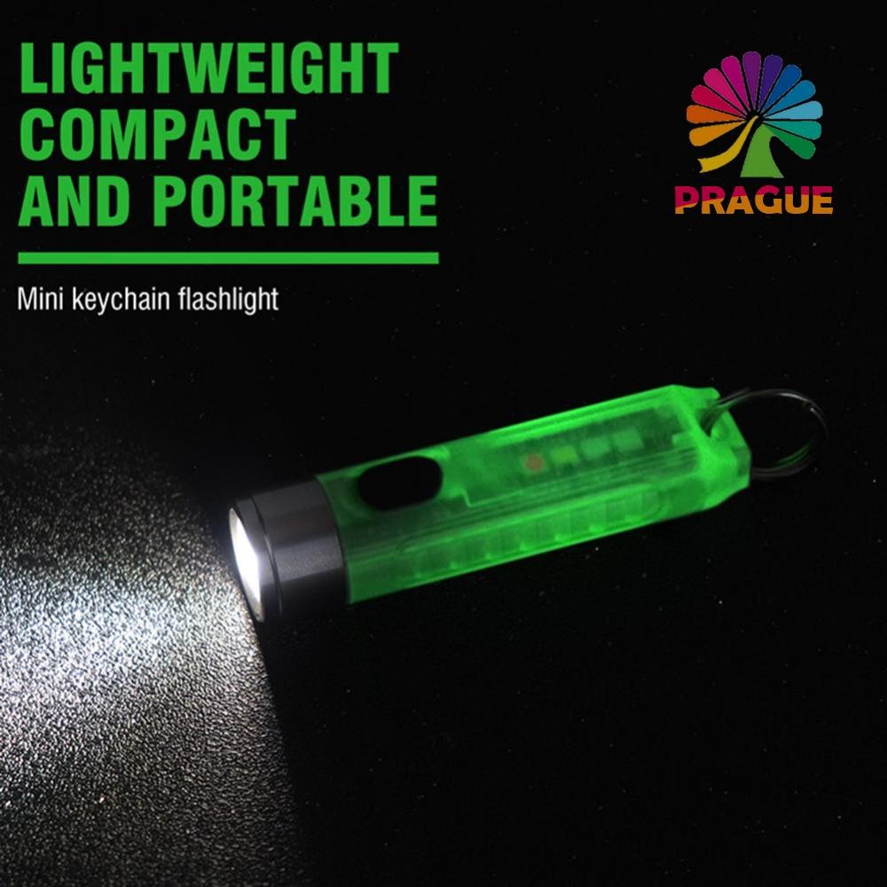 ไฟพวงกุญแจแคมป์ปิ้ง LED 260mAh 400LM อุปกรณ์พกพากลางแจ้ง (เรืองแสง) [prague.th]