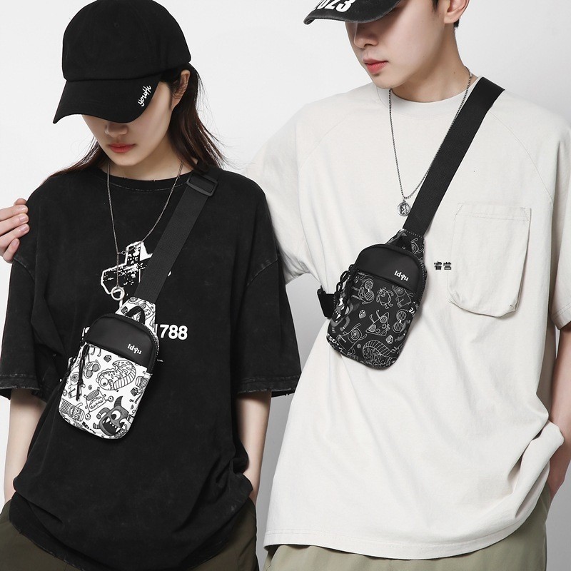 ผู้ชายและผู้หญิงอินเทรนด์ใหม่สไตล์เกาหลี Simple Mini Messenger Bag