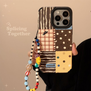 เคสโทรศัพท์มือถือป้องกันพร้อมรูขนาดใหญ่ลายจุดสีโมเสคสายโทรศัพท์มือถือtpuสําหรับapple iphone11 12 13 14 15 16pro max plus