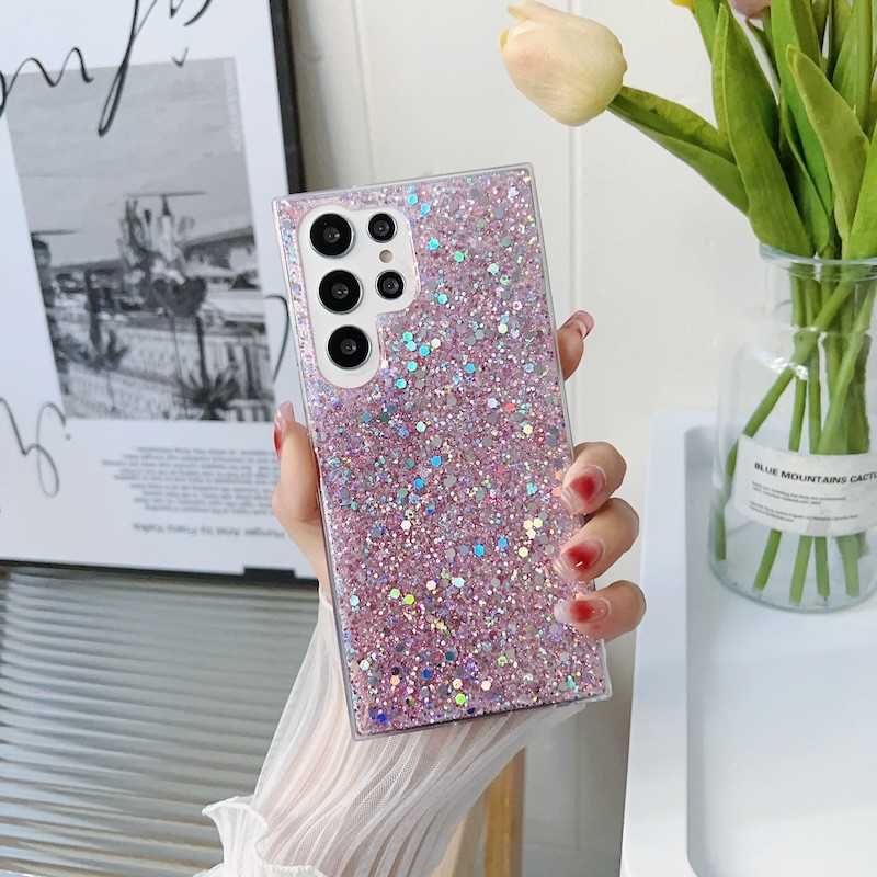 สําหรับ Samsung S26 S25 S24 S23 S22 S21 FE Plus S26 Ultra 5G Bling Glitter เคสโทรศัพท์เลื่อมเงาซิลิโคนนุ่ม
