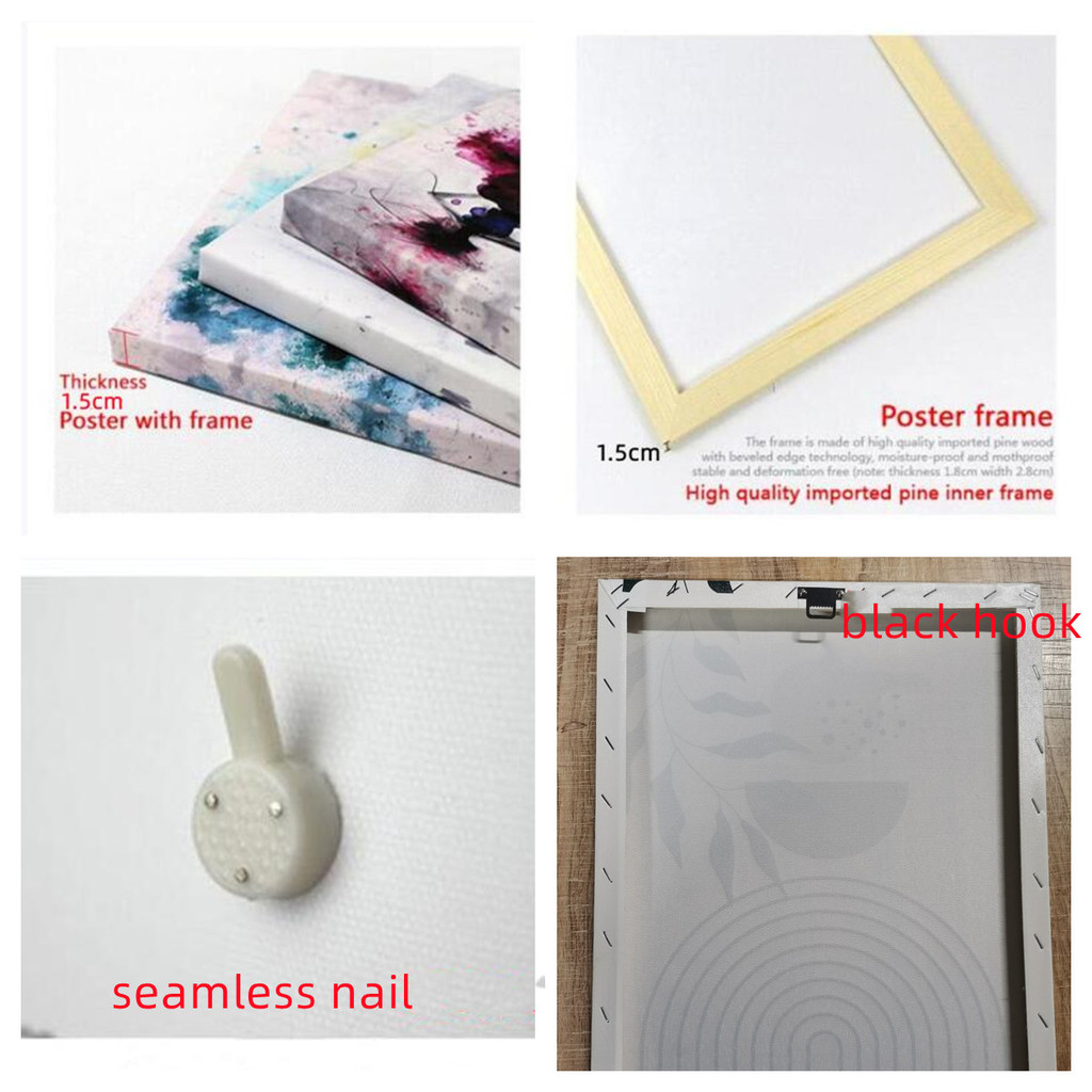 (พร้อมกรอบ) ห้องน้ําภาพวาดผ้าใบที่ทันสมัยเรียบง่ายน่ารักการ์ตูนสัตว์แมวสัตว์เลี้ยงห้องน้ําภาพพิมพ์ - รูปที่ 6