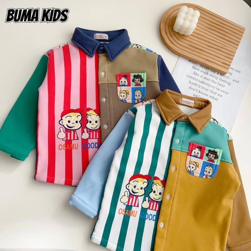 BUMA KIDS เสื้อลายการ์ตูนน่ารักสำหรับเด็กเสื้อลำลองแฟชั่น satile