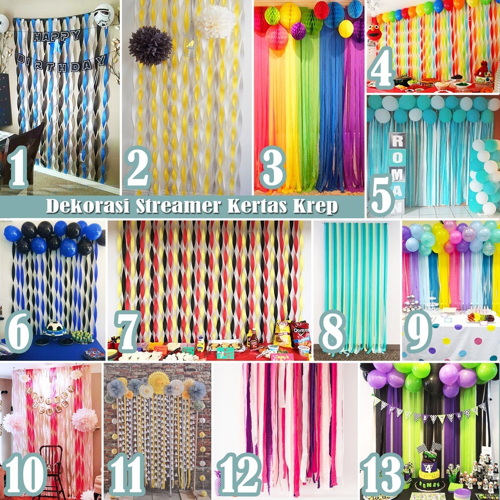 Balonasia Crepe Paper Streamer ตกแต่ง / Party Streamer (STREAMER เท่านั้น)